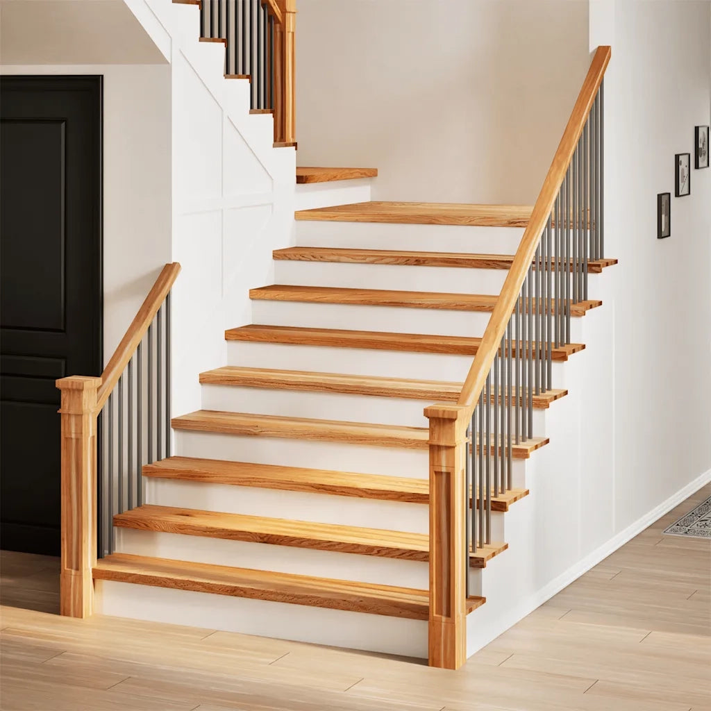 Gradini 12 pz Marrone Chiaro 120x30x2 cm Legno Massello Rovere 3282988