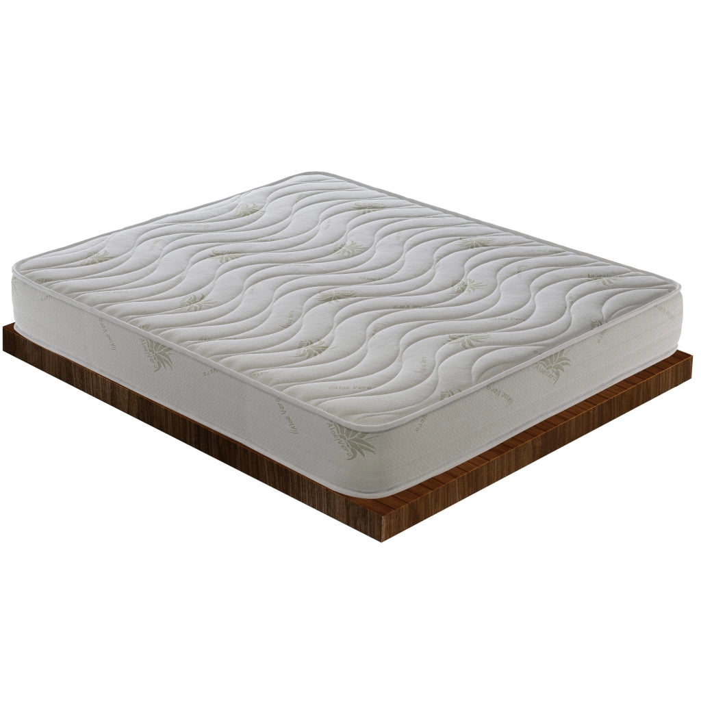Materasso Piazza e Mezza 120x200 Alto 25 cm - Aloe Vera – Ortopedico – Alta densità – Onda Massaggiante - Massimo Comfort