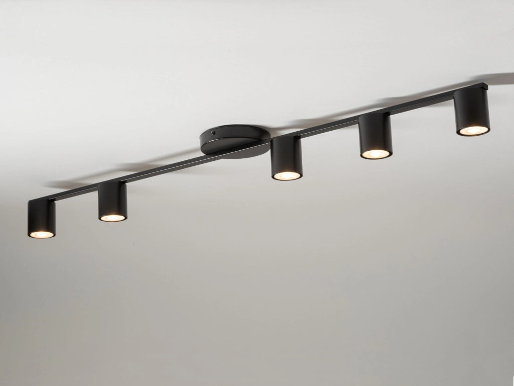 Plafoniera Sky nera moderna 5 spot GU10 25W Sigma Lighting