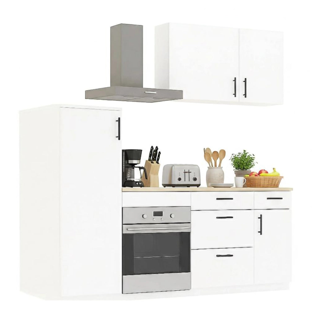 Cucinino Althenis, Cucina 4 Cassetti, Elettrodomestici non inclusi, Bianco