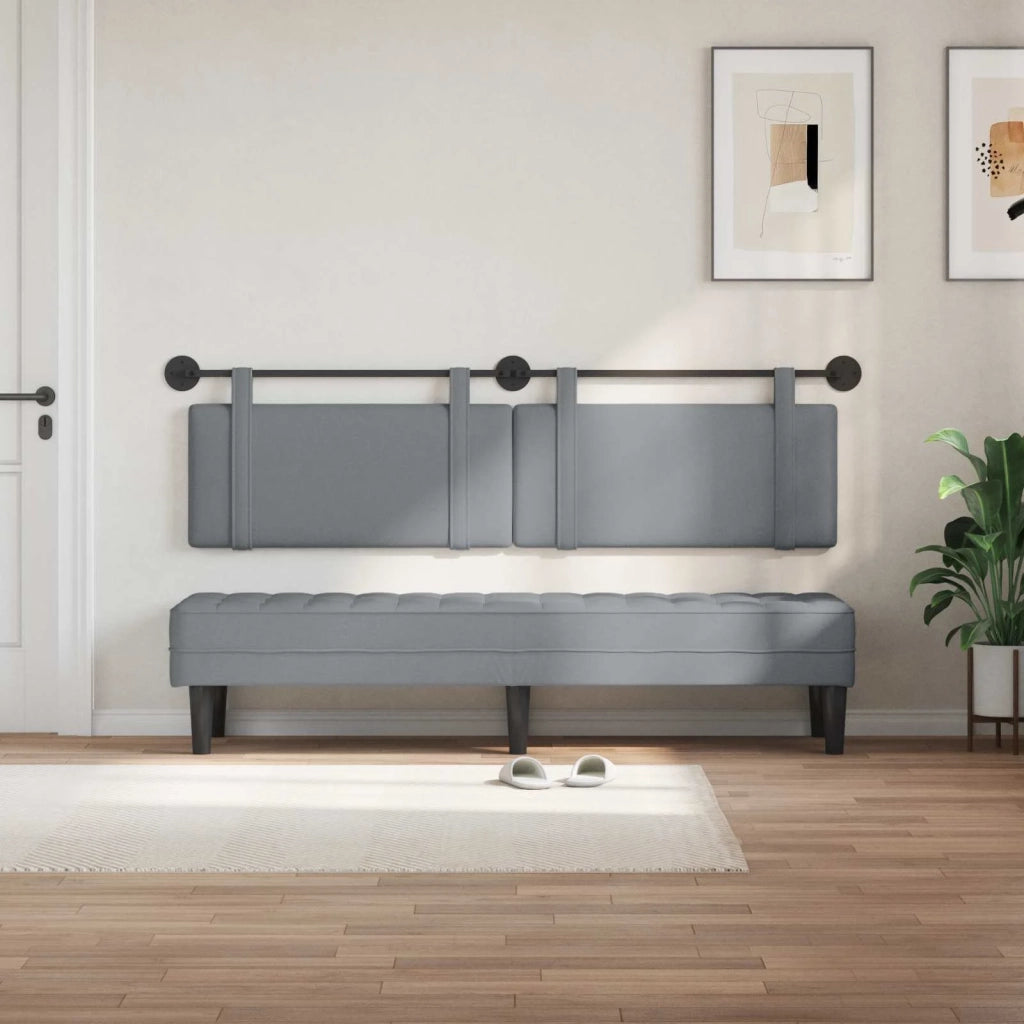 Testiera sospesa Grigio chiaro Tessuto 42031496