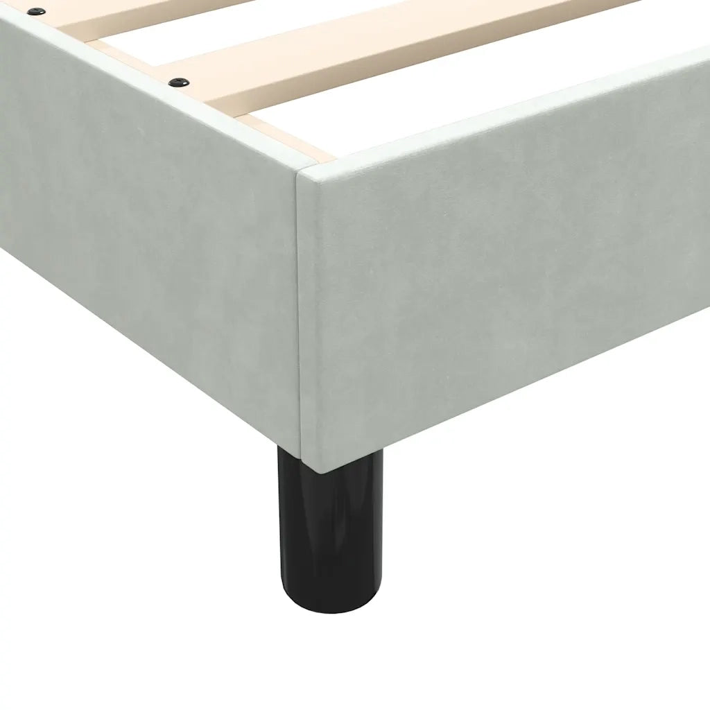 Giroletto a Molle con Materasso Grigio Chiaro 80x210 cm Velluto 3316281