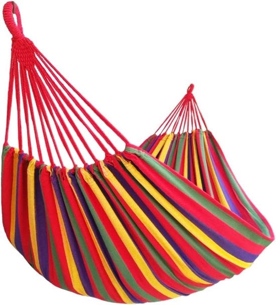 Racchetta a doppio strato per 2 persone - Hammock in cotone extra grande 250x160cm - Lunghezza totale 350cm - Capacità di carico 300kg - Portatile per uso indoor ed esterno - XXXL