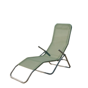Sedia sdraio chaise longue Riviera Struttura in acciaio e textilene verde 140x60x96 cm