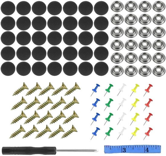 Kit di riparazione universale 65 pezzi - chiodi per riparazione del tetto auto - viti per riparazione del tetto - riparazione tetto e capote - rete di sostegno duratura - rivestimento anticorrosivo - riparazione tetto e capote auto