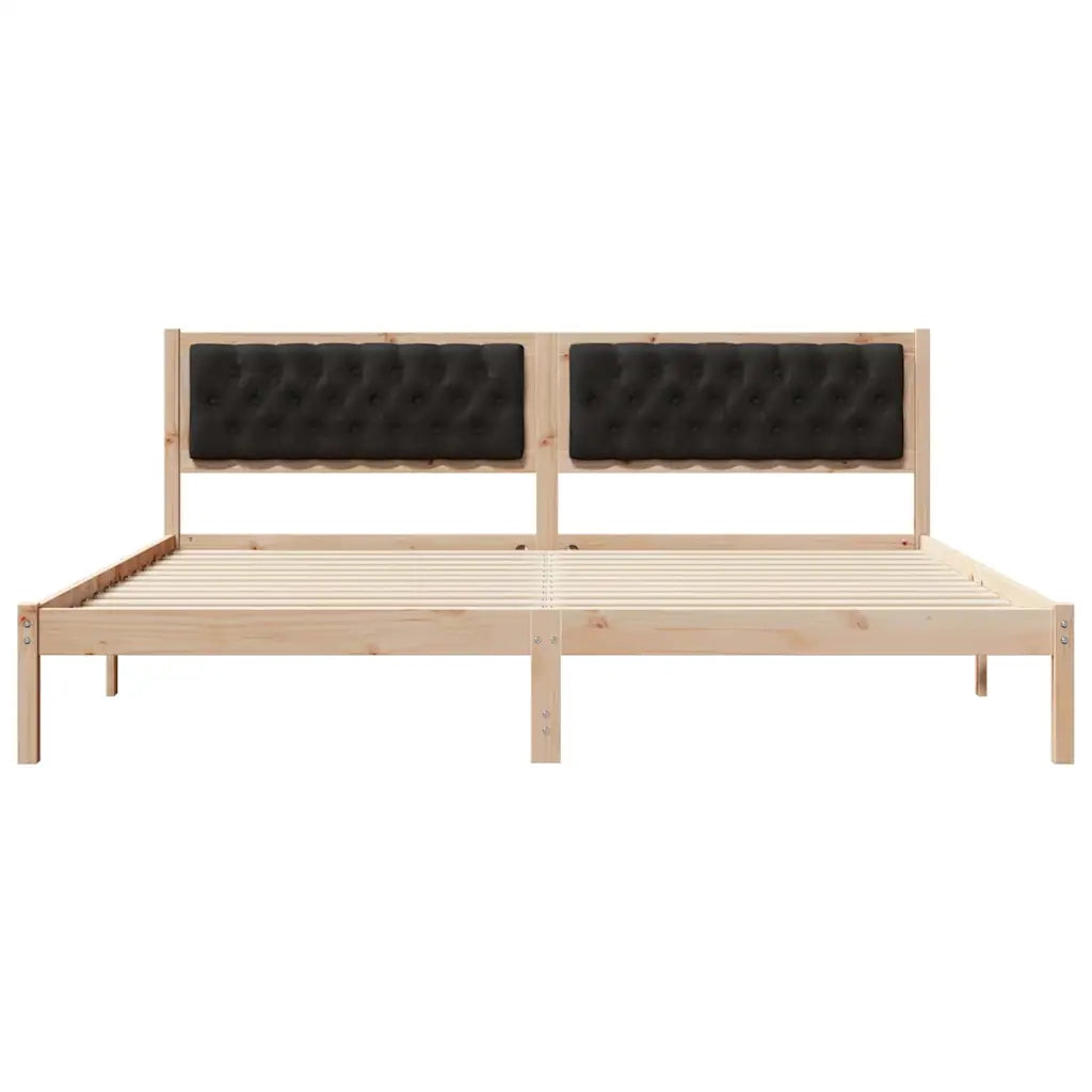 Struttura del letto Nero 200 x 200 cm Pino massello 3394235
