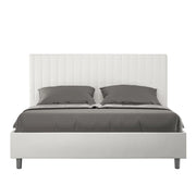 Letto Matrimoniale Extra Large 200x210 cm con Rete e Contenitore Sunny Bianco