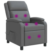 Poltrona Massaggiante Grigio Similpelle 42034864