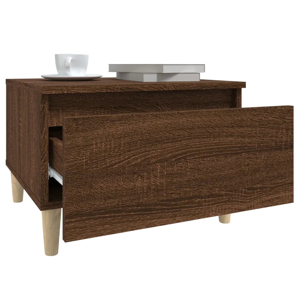Tavolino da salotto | Tavolino da caff¨¨ | Tavolino da Soggiorno Rovere Marrone 50x46x35cm Legno Multistrato