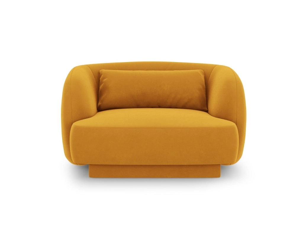 Cosmopolitan Design - Poltrona "Tulum" in velluto giallo 
