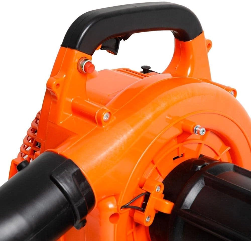 Soffiatore a Scoppio 2 Tempi 25,4 cc, con funzione Aspiratore, Compatto e Leggero, Doppio Tubo Incluso, Sacco Raccolta 50L Omaggio, Kit Accessori e Manutenzione, Ideale per Foglie e Giardino.