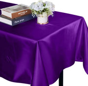 Tavolo quadrato con tovaglia di seta - 2 pacchi - 145 cm x 200 cm Tavolo quadrato con tovaglia di poliestere - morbida e senza pieghe - tessuto liscio - lavabile - adatto per matrimoni, ricevimenti e banchetti