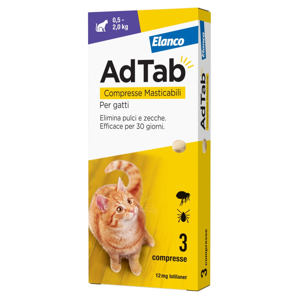 ADTAB COMPRESSE MASTICABILI PER GATTI 0,5-2,0 KG- 1,0 pz