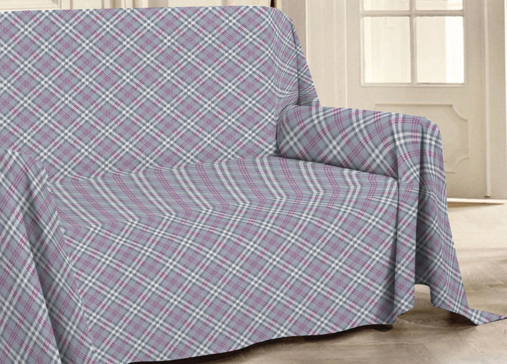 Telo Arredo Multiuso Linea Pensieri Delicati 100% Cotone Disegno Scotty - Singolo - Rosa