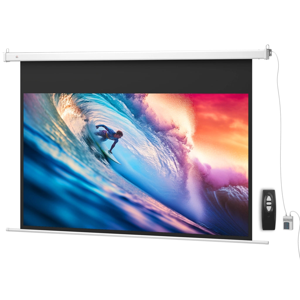 Telo Proiezione Elettrico 120 Pollici ¨C Xylo ¨C 212x150cm 16:9 HD 4K con Telecomando Bianco