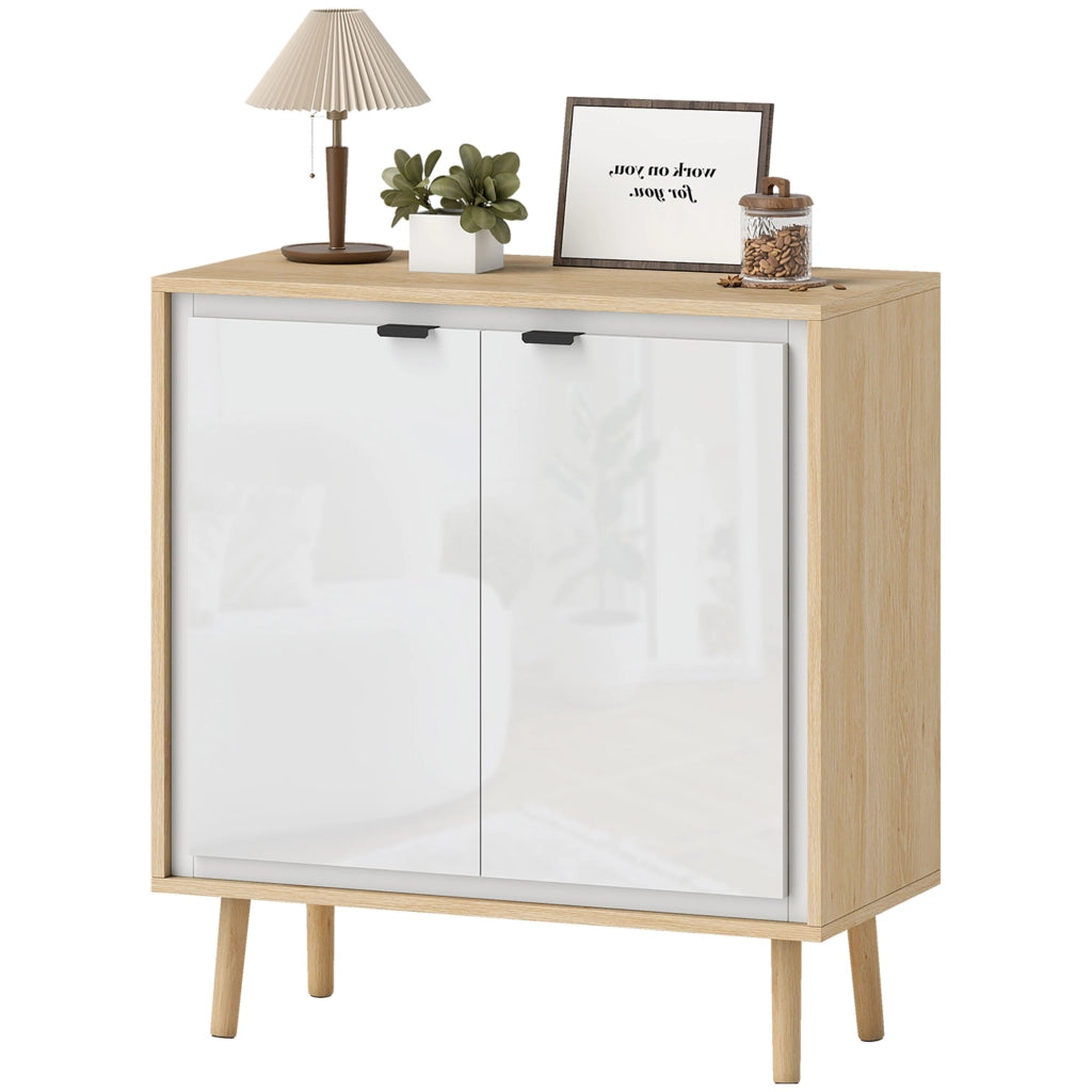 Armadio a muro ¨C zephmum ¨C bianco e rovere 72x35x77