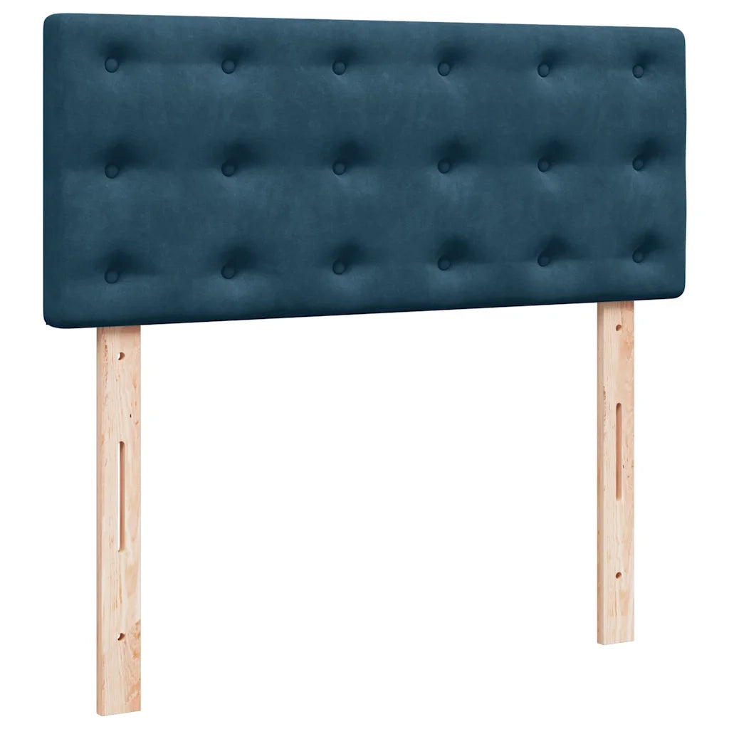 Giroletto a Molle con Materasso Blu Scuro 120x200 cm in Velluto 3286298