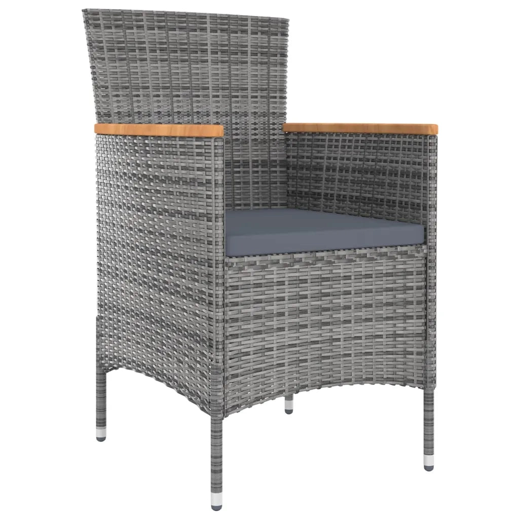 Set da Pranzo per Giardino 11 pz con Cuscini Grigio 3103593