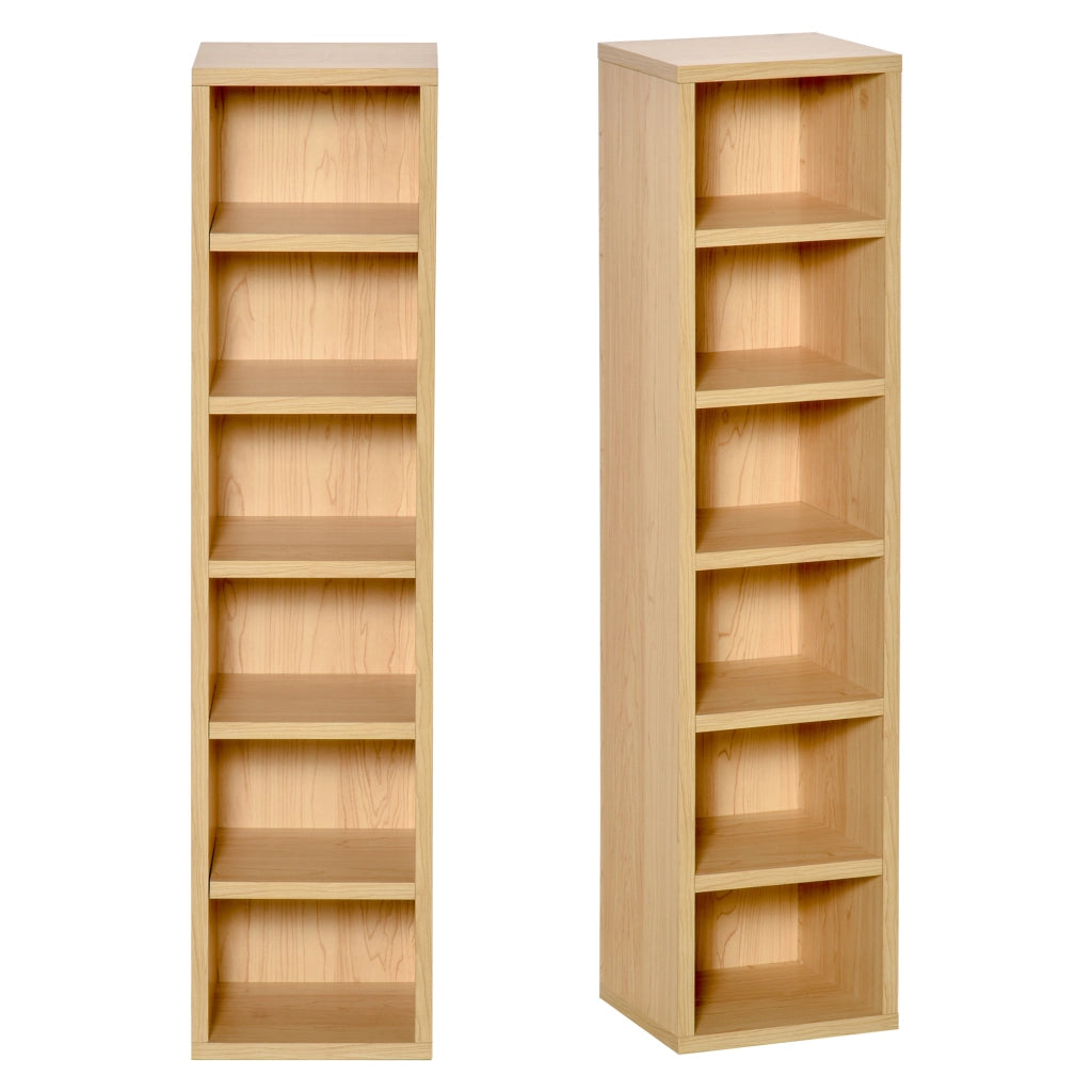 Libreria 6 Ripiani per CD e DVD ¨C Zephmum ¨C Legno 21x19x88 cm
