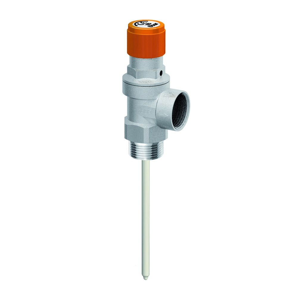 VALVOLA DI SICUREZZA COMBINATA CROMATA PER IMPIANTI SOLARI- 10 bar - 1/2Mx1/2F- FAR- pezzi 1