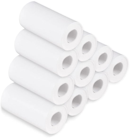 Rullo di carta termica 56 mm - Qualità premium - Afdrukkwaliteit chiara - Pulp di legno puro - 10 rulli - Adatto per stampanti etichette/camere istantanee - Carta per stampa