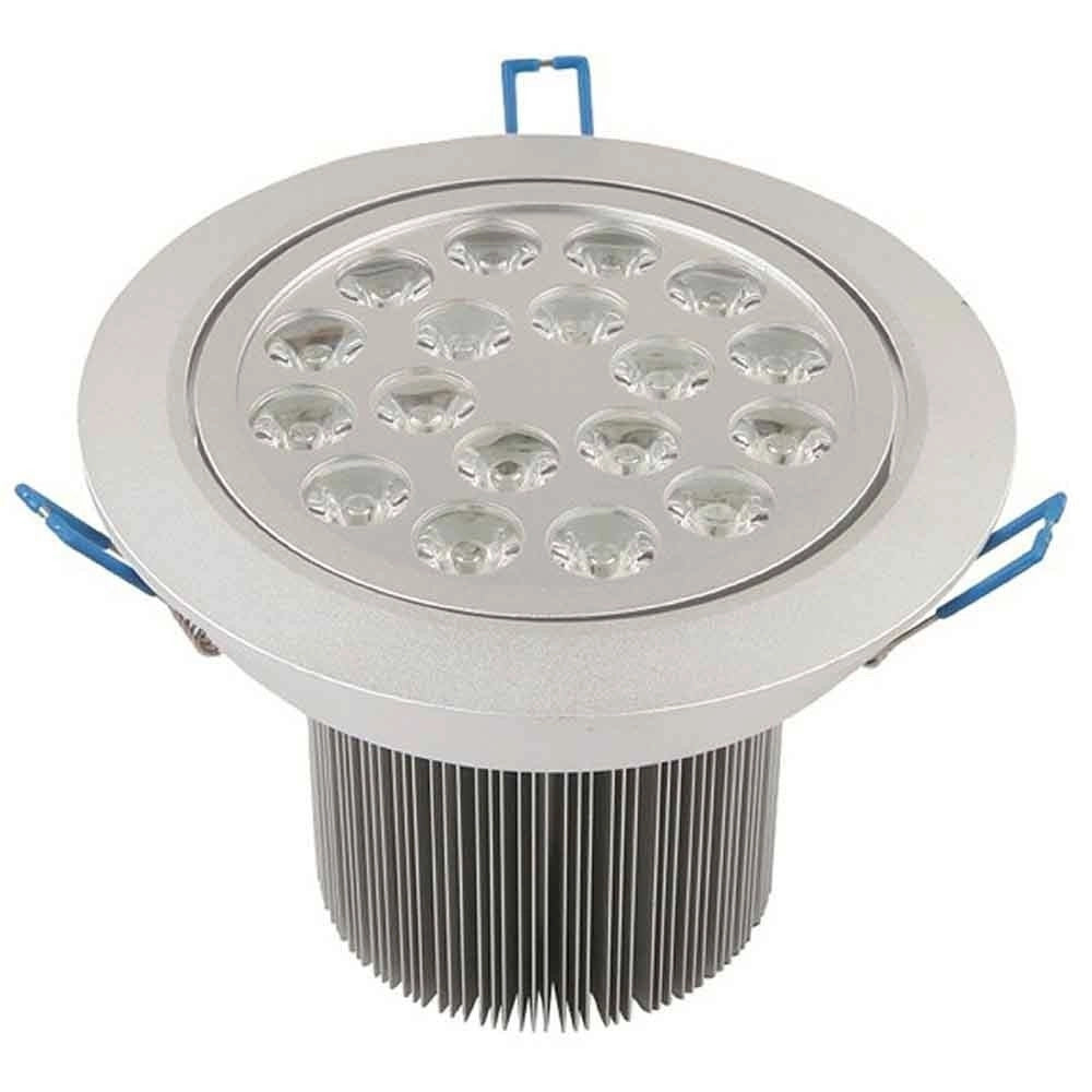 Trade Shop - Faretto A Led 18w Ad Da Incasso Orientabile Spot Luce A Molle Con Alette Driver - -bianco Caldo      -