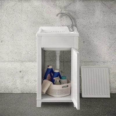 Lavatoio da esterno 45x50 con vasca e asse lavapanni in kit montaggio
