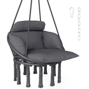 Poltrona sospesa con cuscino grande ¨C Minimal ¨C grigio scuro 80x60x40 cm
