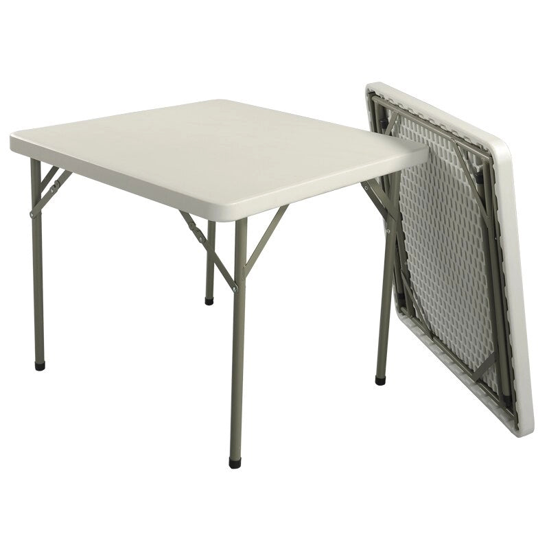 TAVOLO ADOLF 87X87XCM74CM PIEGHEVOLE IN RESINA BIA