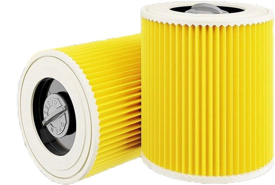 Filtro HEPA - Filtro a maglia - Adatto per aspirapolvere Kärcher - WD1, WD2, WD3, MV2 e MV3 - Aspirapolvere umido/asciutto - Filtro aspirapolvere - Filtro a cartuccia - Qualità premium - 2 pezzi