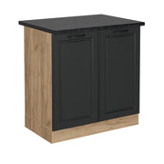 Vicco Mobile lavello cucina Antracite casa di campagna 80 cm , PL Antracite
