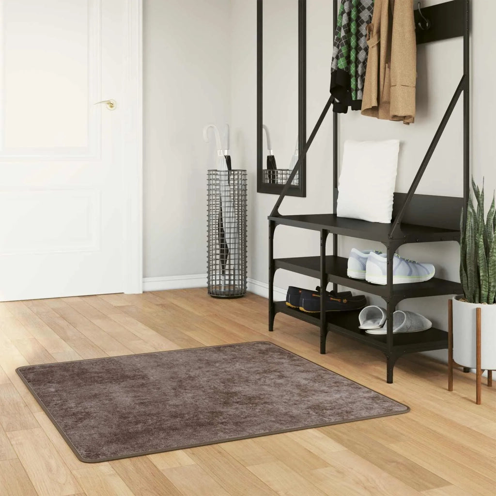 Runner Tappeto MARSA Grigio 100 x 100 cm Poliestere e PVC 42023197
