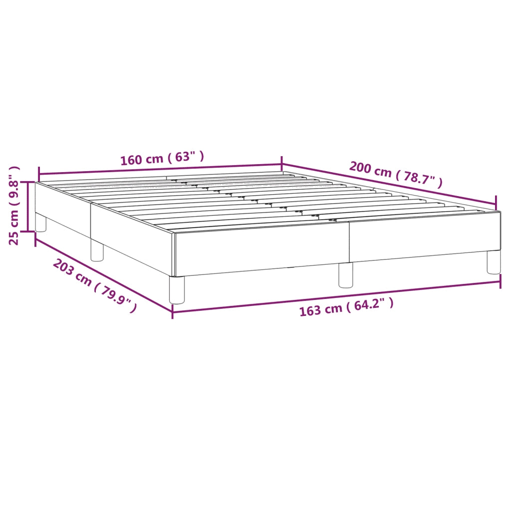 Letto matrimoniale | Letto per adulti | Giroletto senza Materasso Grigio Chiaro 160x200 cm Velluto