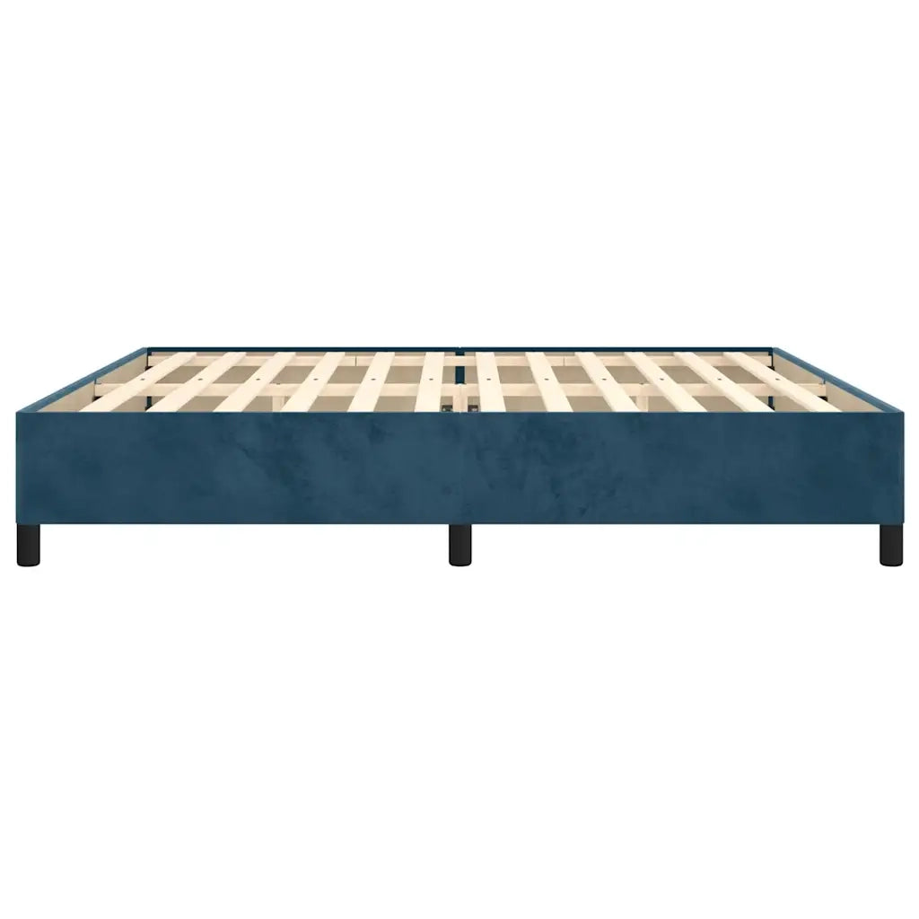 Giroletto senza Materasso Blu Scuro 200x200 cm in Velluto 347346