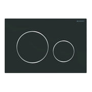 PLACCA DI COMANDO SIGMA20 DOPPIO TASTO NERO CROMO GEBERIT