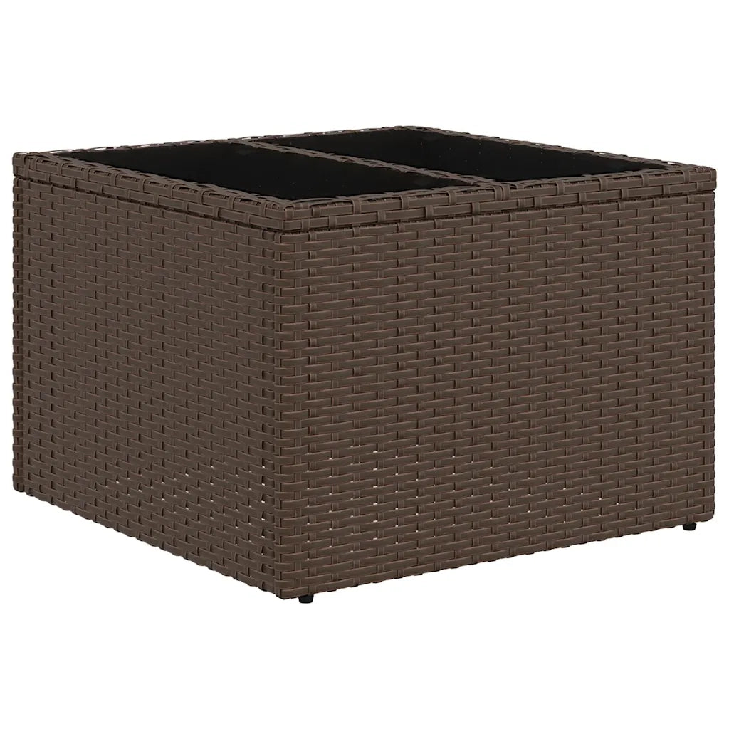 Set Divani da Giardino 10pz con Cuscini in Polyrattan Marrone 3219423