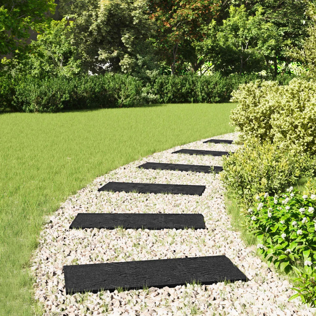 Pietra da Passo 6 pcs Nero 60,5 x 25 x 2 cm Gomma 42030078