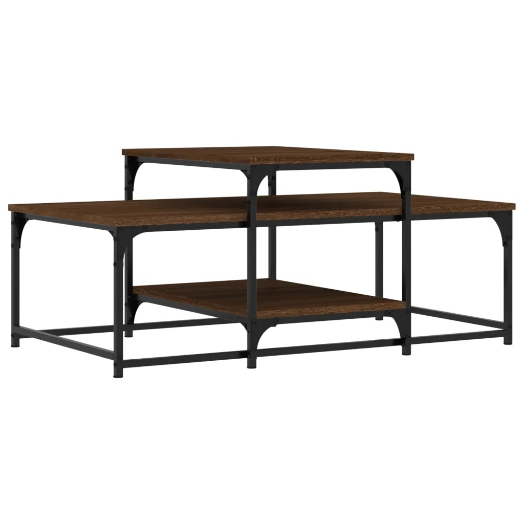 Tavolino salotto | Tavolino da caff¨¨ | Tavolino da Soggiorno Rovere Marrone 102x60x45cm Legno Multistrato