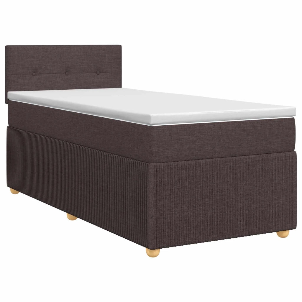 Letto box spring con materasso Marrone Scuro 80 x 200 cm 3451338