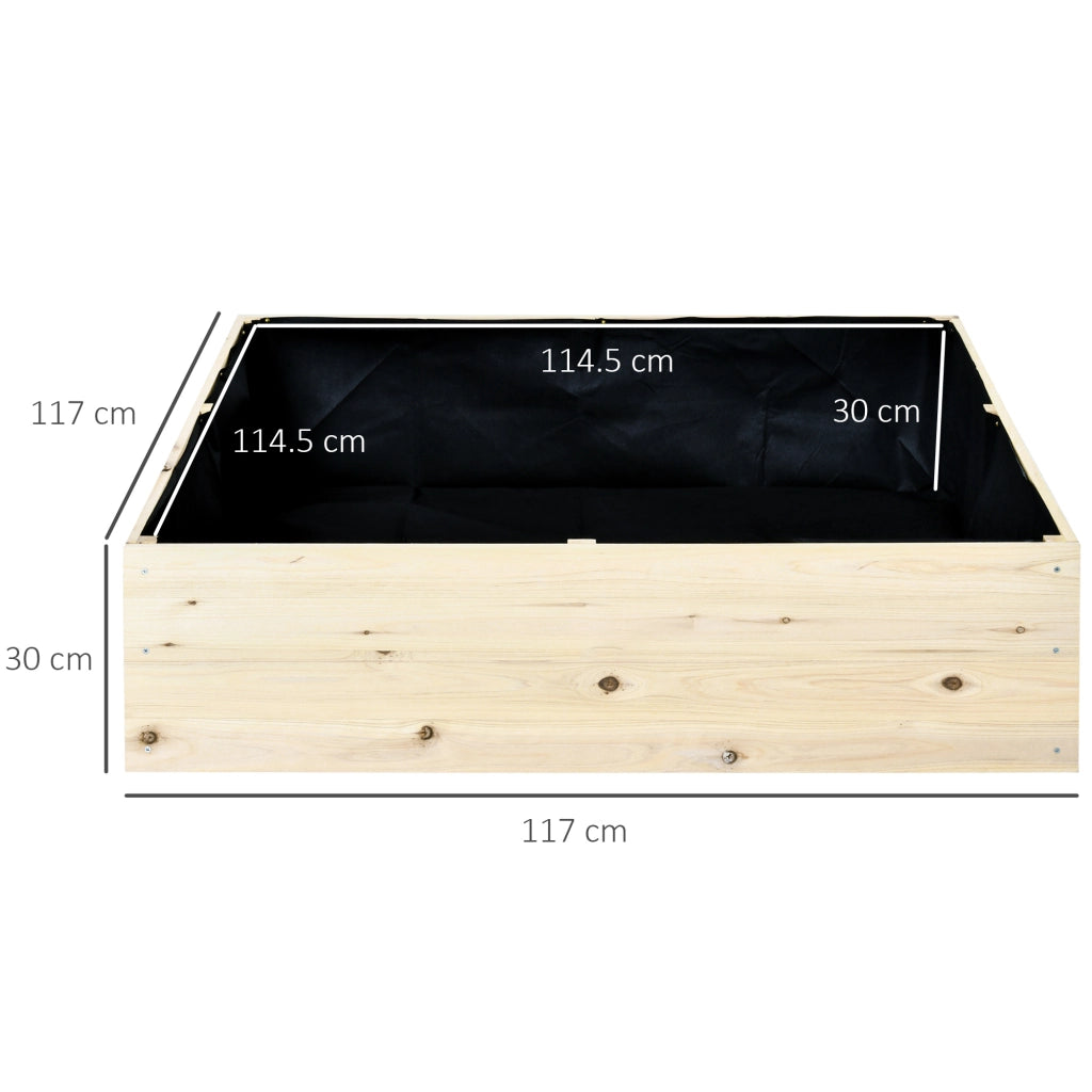 Letto per Piante in Legno ¨C Minimal ¨C 117x117x30cm