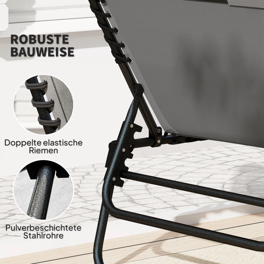 Poltrona Relax da Giardino con Cuscino ¨C Zephmum ¨C Grigio