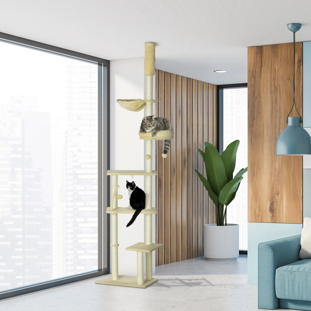 Albero per gatti ¨C Minimal ¨C Beige 230-250 cm