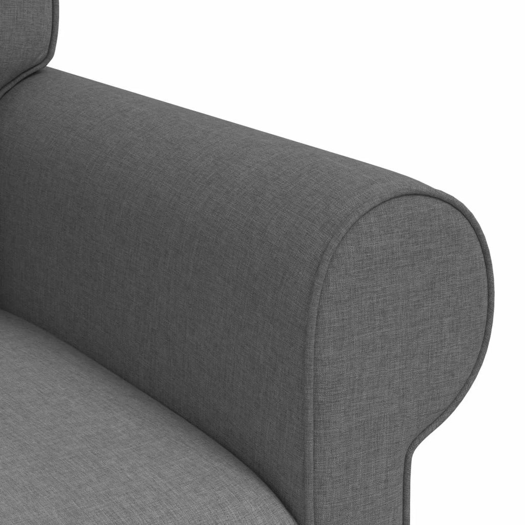 Divano Grigio scuro 215 x 82 x 80 cm Tessuto