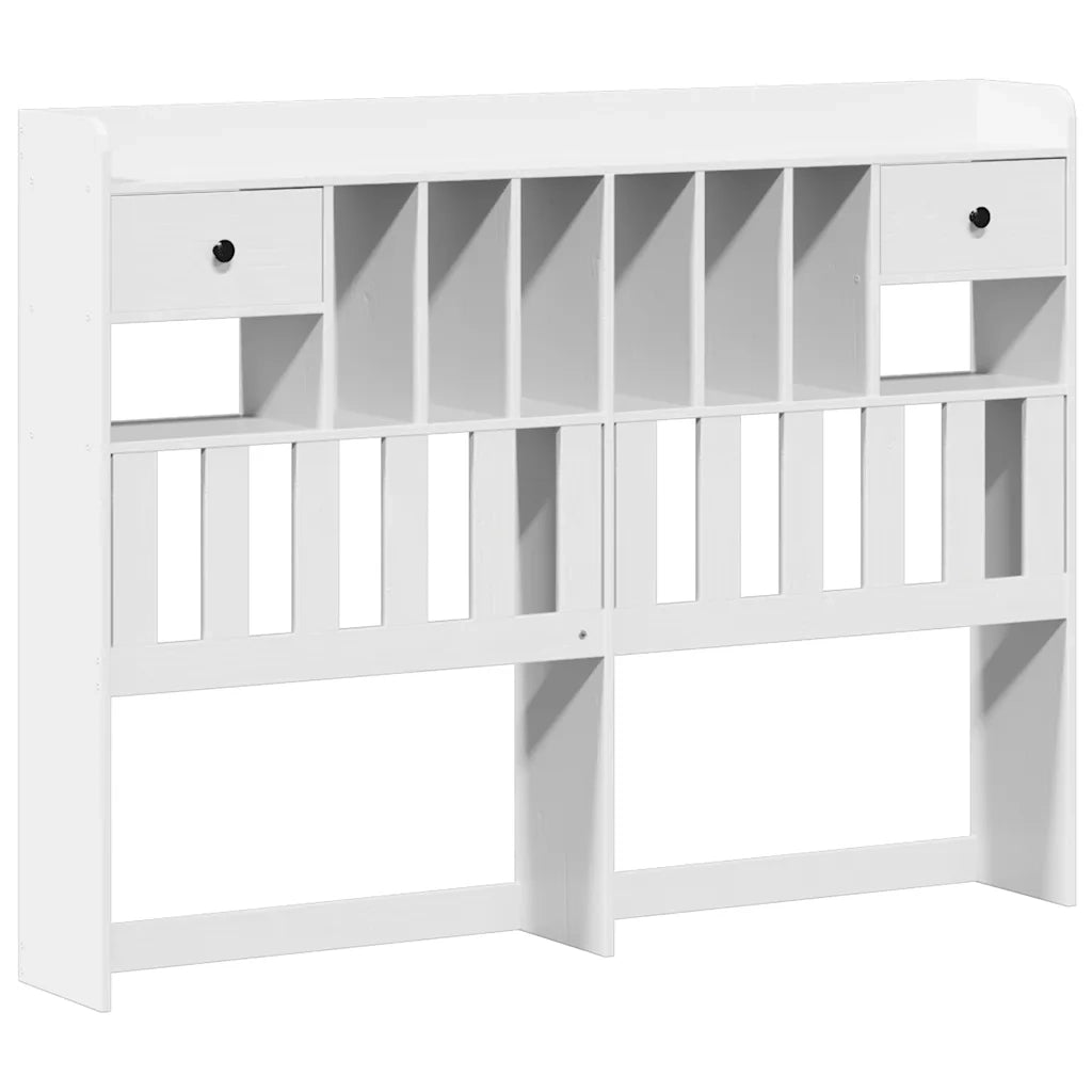 Letto matrimoniale | Letto per adulti | Letto Libreria senza Materasso Bianco 140x200 cm Legno di Pino