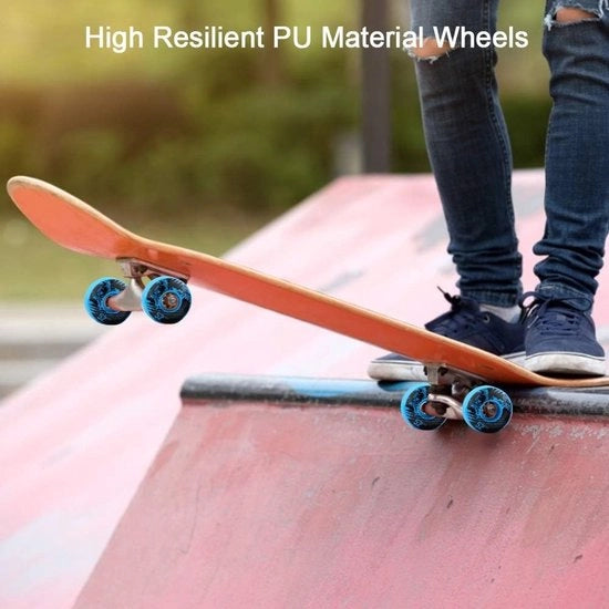 Ruote per Skateboard 52mm x 30mm - 4 Pezzi - Materiale PU Duraturo - Adatto per Superfici Rupestri - Alta Resistenza - Ideali per lo Skateboard - Ruote per Skateboard