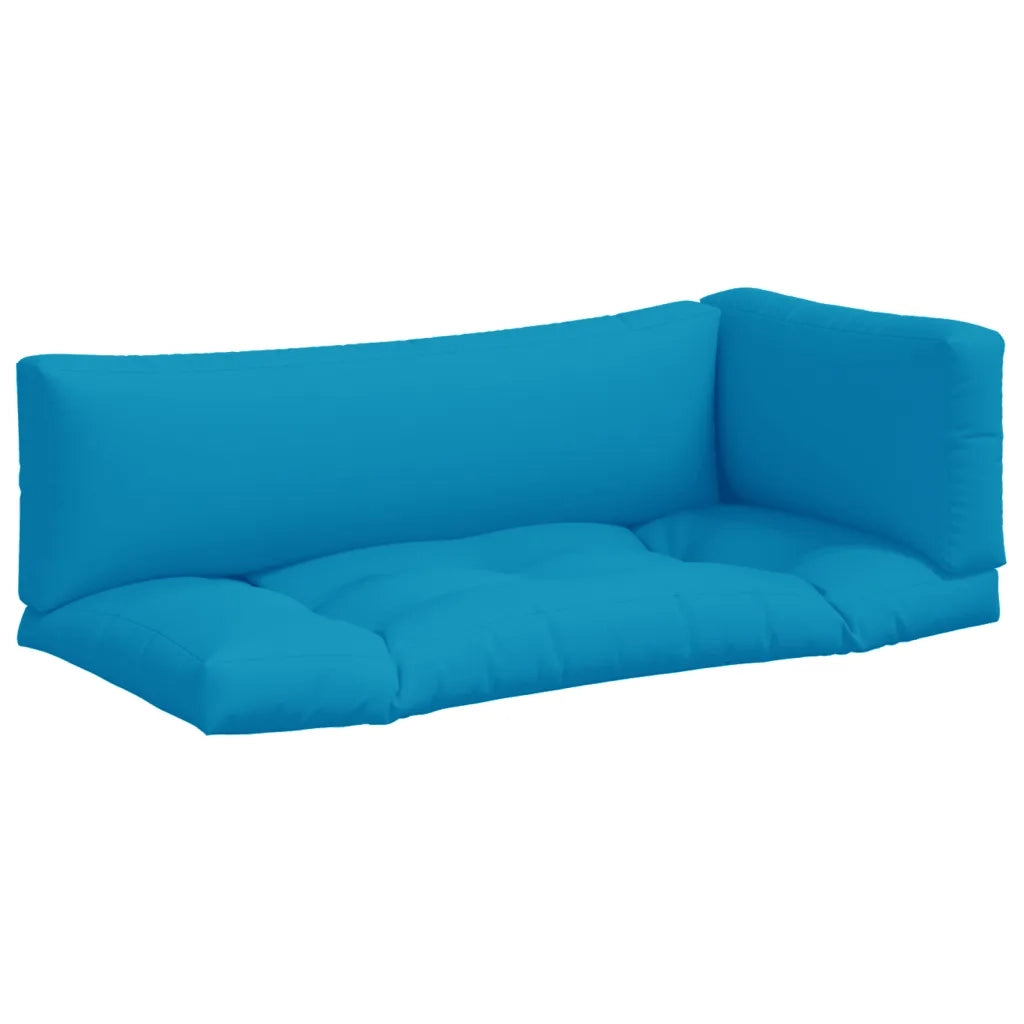 Cuscini per Pallet 3 pz Azzurro in Tessuto 360948