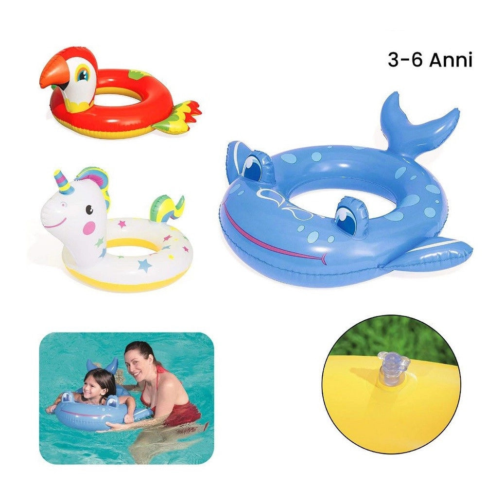 Trade Shop - Ciambella Salvagente Gonfiabile Bambini Forma Di Animali Per Mare Piscina 36128 -