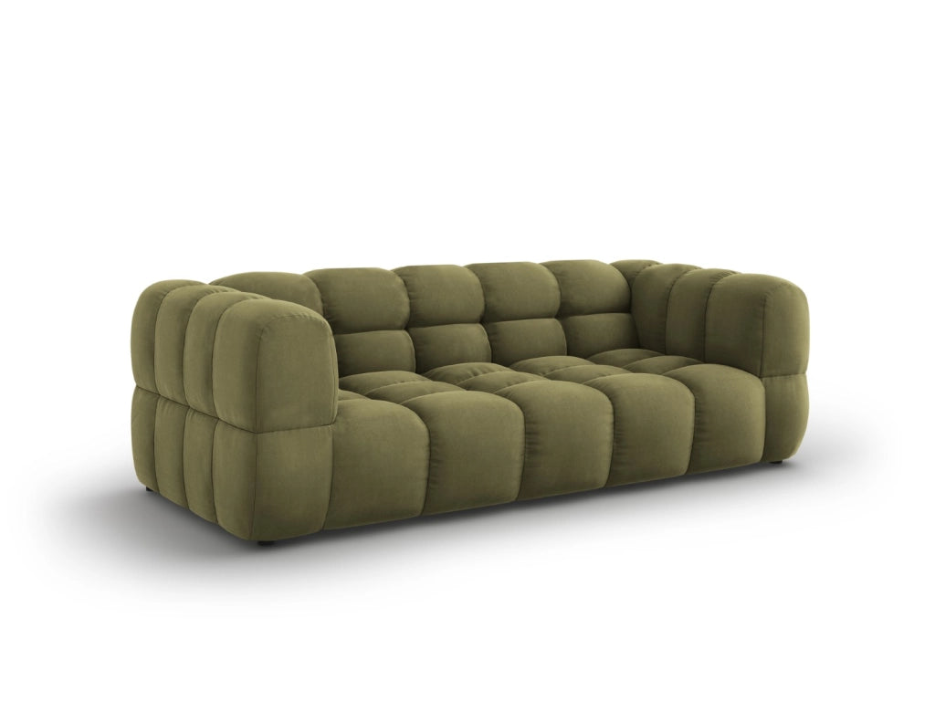 Cosmopolitan Design - Divano "Sky" 3 posti in velluto verde chiaro 