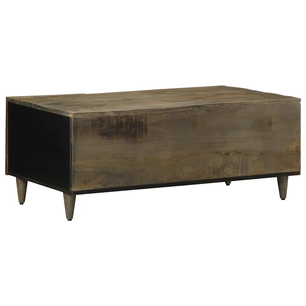 Tavolino Grigio Chiaro 100x54x40cm in Legno Massello di Mango 4017804