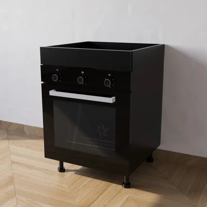 Mobile Base forno il legno L 60 x H 72 x P 55,5 cm in kit colore Nero